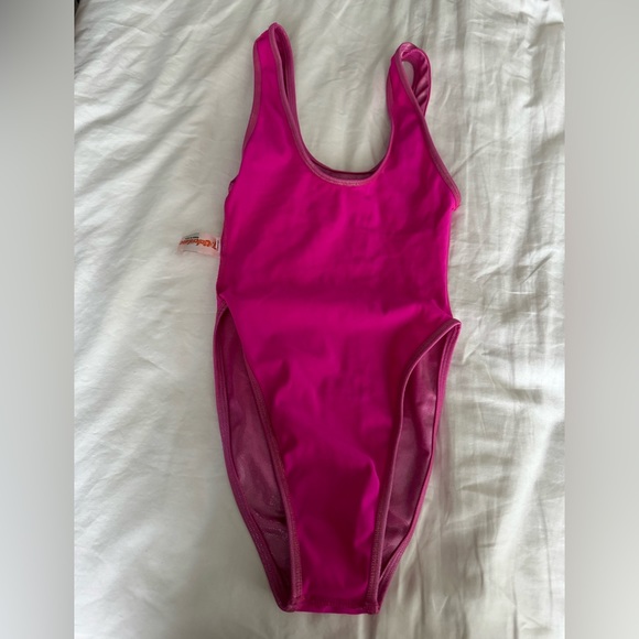 Barbie Pink High Cut Bodysuit - Picture 3 of 6